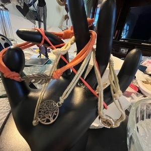 3 really cute leather band bracelets